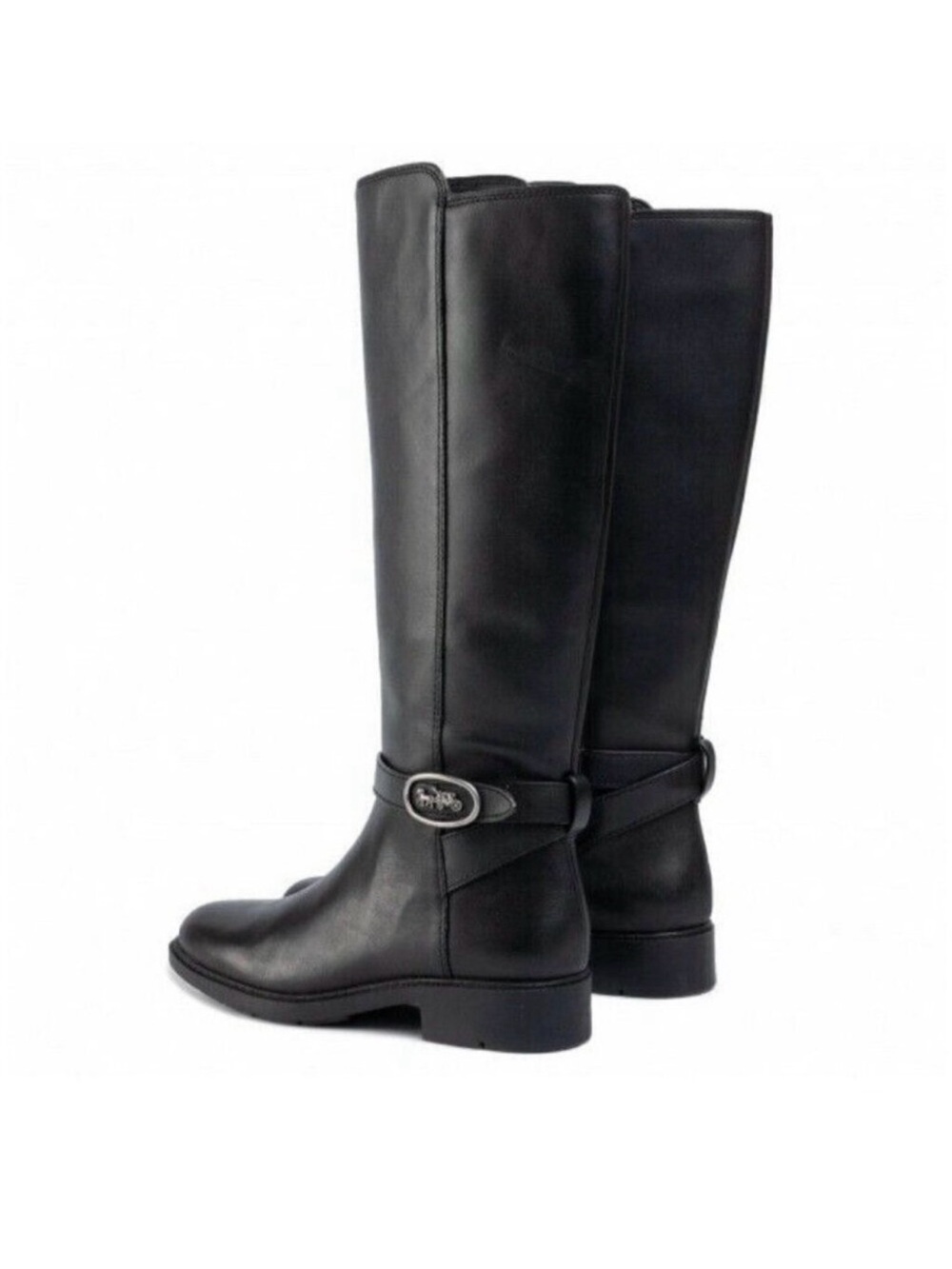 Coach Black Leather Over-the-Knee Riding Boots - Picture 12 of 16